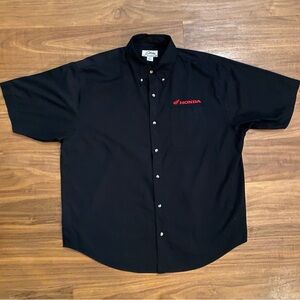 Honda Logo Button Down Shirt 2XL Black